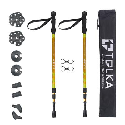 China OEM Shockproof Telescope Carbon Fiber Walking Military Hiking Hiking Stick Runner Trekking Pole for sale