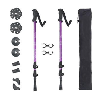 China 3 Section Shockproof Custom Outdoor Camping Tactical Survival Hiking Trekking Poles Carbon Fiber 7075 Poles for sale