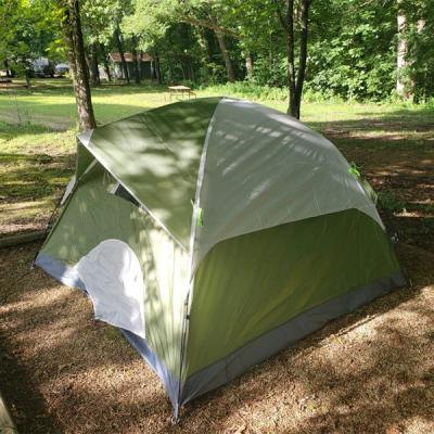 China Extended Type Outdoor Waterproof Dome 2-4 Person Lightweight Fiberglass Portable 4 Season Camping Tent For Sale for sale