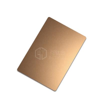 China Building Pearl Blown PVD Coated Copper Grade SS Material Decorative Sheet/Plate 304 Antifingerprint Stainless Steel Sheet China Supplier for sale