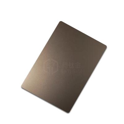 China Construction Customized 304 Sandblasted Stainless Steel Sheet PVD Bead Blown High Quality Brown Stainless Steel Sheet /Plate On Hot Sale for sale