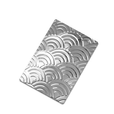 China Delicate Construction 3D Embossed Stamped SS Pattern Stainless Steel Sheets Price for sale