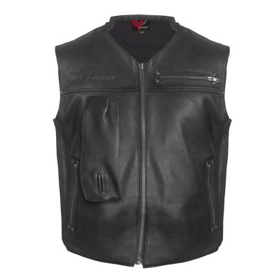 China 2020 New DUHAN Design Cowhide Leather Vest High Grade Motorcycle Airbag Vest Breathable for sale