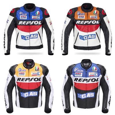 China DUHAN Sport Style 600D Polyester Shoulder Armors Repsol Windproof Aluminum Motorcycle Racing Jacket for sale