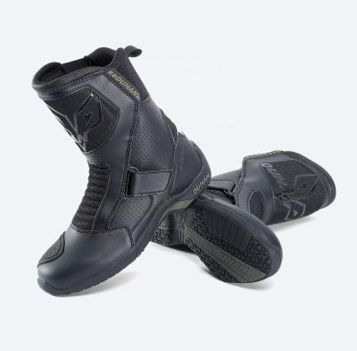 China DUHAN Breathable Unisex Breathable Sports Style Leather Motorcycle Boots Racing Motorcycle Shoes For Motorcyclist for sale