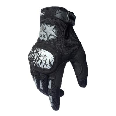 China DUHAN Breathable Summer Full Finger Protectors Motorcycle Gloves Rubber Touch Screen for sale