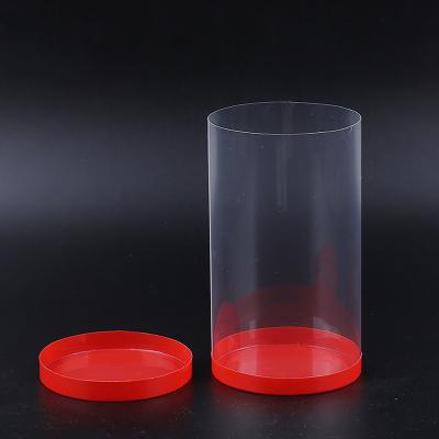 China GRS Recyclable Custom Wholesale Custom Transparent Printing Plastic Coin Tube Cylinder Pet PVC Packaging Box for sale