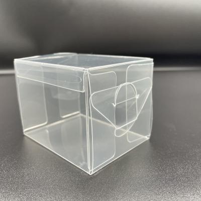 China Recyclable GRS Customized Transparent Plastic Boxes Clearly Favors Folding Gift PET PVC PP Plastic Collapsible Box for sale