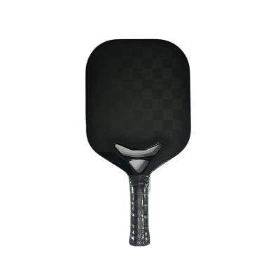 China Quiet customizable thermoformed 14mm thermoformed unibody T700 carbon fiber edgeless pickleball paddle various color 3k length 16.5