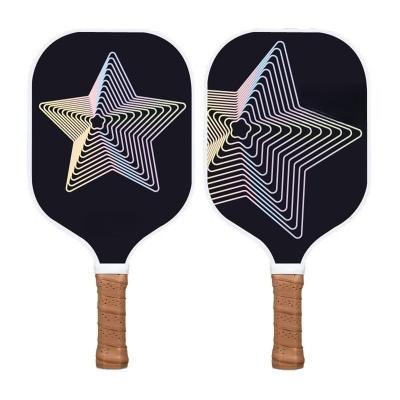 China Wholesale Various Color Inventory Competition Forming Winter Sports Fiberglass Pickleball Paddle Racket Indoor Outdoor Set of 2 for sale