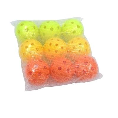 China Orange Factory Hot Sale Colorful Custom Rackets 26 Hole 40 Hole Pickleball Pickle Ball for sale