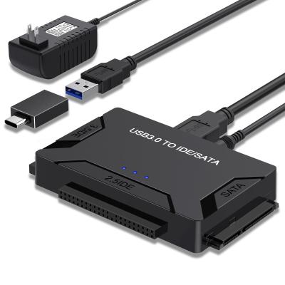 China Plastic USB3.0 To SATA IDE Adapter Combo Sata Hard Disk To USB3.0 Data Transfer Converter For 2.5/3.5/5.25 Optical Drive HDD SSD for sale