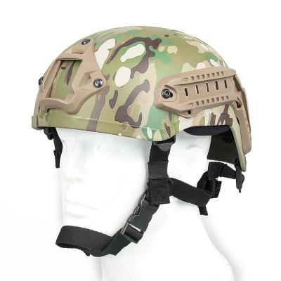 China Army Helmet GZ9-0019 Tactical Helmet NVG Mount And Side Rail Fixed Flashlight for sale