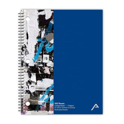 China Creative Hardcover University Ordered Spiral Notebook 1 Subject 100 Pages Graffiti Design for sale