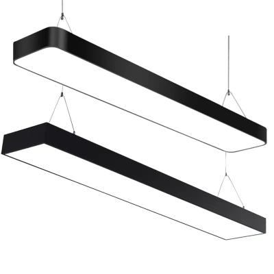 China Customized Modern LED Ceiling Suspended Pendant Light with 1200mm Linear Length High Quality Iron Case for Modern Office Lighting for sale