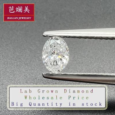 China Polishing Oval Shape 3*2mm - 6*4mm DEF VS Synthetic Diamond Lab Grown Diamond Loose Gemstone For Jewelry CVD/HPHT Diamond Lab for sale