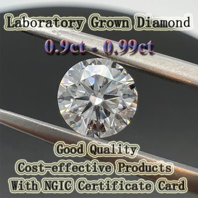 China Round 6.2-6.4mm Pole 0.9-0.99ct DE VS Quality with NGIC certificate cvdhpht loose synthetic diamond gemstone lab developed diamond for sale