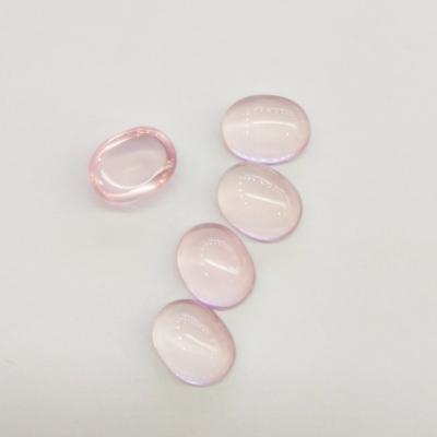 China High Quality Semi Precious Gemstone Polishing Rose Quartz Oval Cabochon Shape 6x4mm~20x15mm Loose For Jewelry Setting Natural Rose Quartz for sale