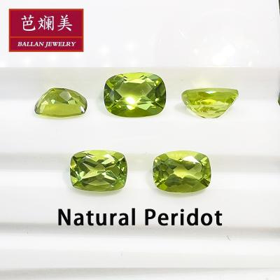 China Polishing Pad Shape 3.0mm~9.0mm High Quality Loose Gemstone Faceted Clean Cut Quality Peridot For Jewelry Making Natural Peridot for sale