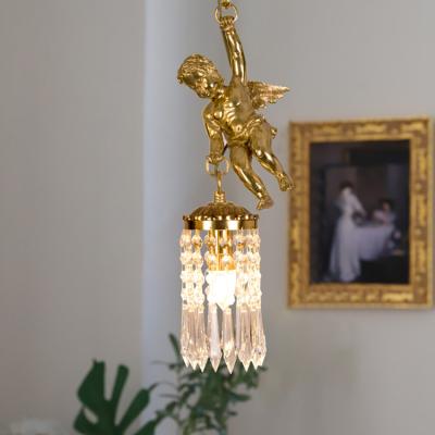 China Modern French Style Latest Design Brass Chandelier Elegant Bedroom LED Crystal Chandelier Pendant Lamp for sale