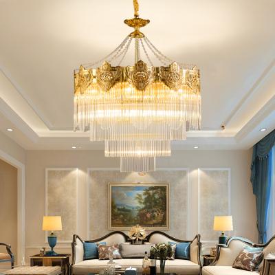 China Modern High Quality Modern Living Room Hanging Decorative Ceiling Led Crystal Chandelier Light for sale