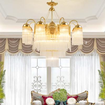 China French Luxurious Antique Bedroom Crystal Chandeliers Light Brass Led French Indoor Living Room Lighting for sale