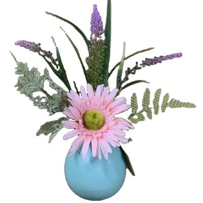 China Realistic/Long Lasting Artificial Flower Large Chrysanthemum In Vase for sale