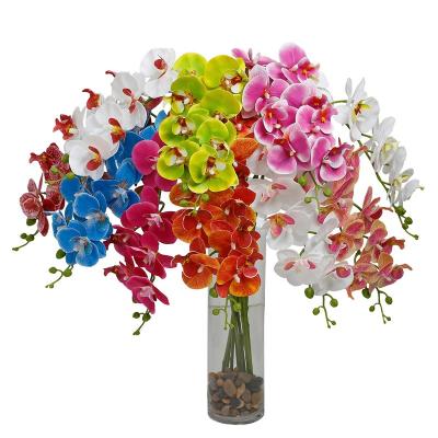 China Realistic/Long Lasting 3D Artificial Flowers Factory Wholesale High Quality Orchid Real Touch Printing Fake Orchids For Home Wedding Decoration for sale