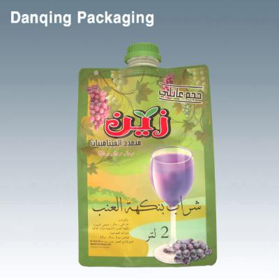 China plastic doypack,food packaging, stand up bag with nozzle, drink pouch with spout packaging for sale