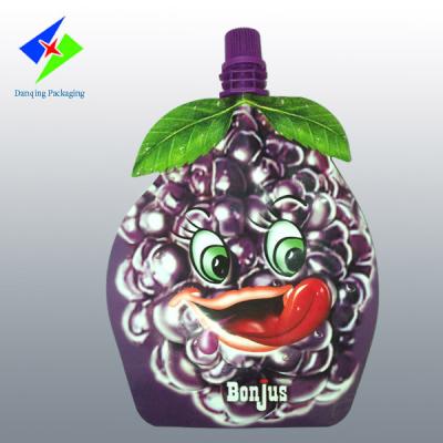 China printed bags, juice packaging, stand up bag with spout, pouch for liquid packaging for sale