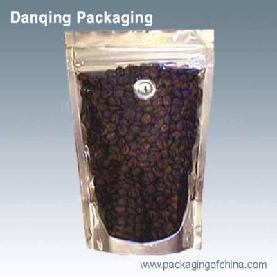 China Laminated Aluminium Foil Coffee Packaging Bags , Coffee Powder Stand Up Pouch With Zipper for sale