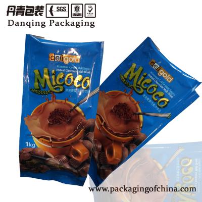 China 500ml Plastic Food Packing Film Pouches Coffee Packaging Bags For Powder for sale