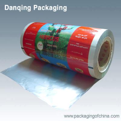 China Laminated Plastic Printed Packing Film Roll , Aluminum Foil Food Packaging Film for sale