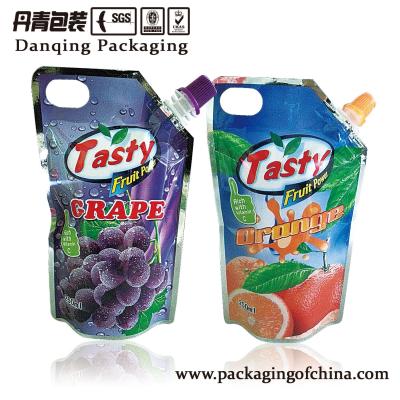 China Aluminum Foil Stand Up Spout Pouch   Juice Packaging With Injection Hole for sale