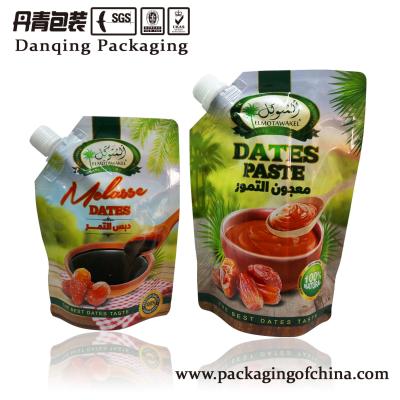 China Dates Paste Doypack With Spout       Food Grade Sause Packaging    Stand Up Pouch With Spout for sale