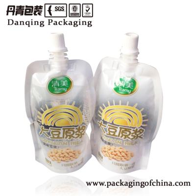 China Stand Up Pouch With Spout     High Puncture Resistance Packaging For Soybean Milk for sale