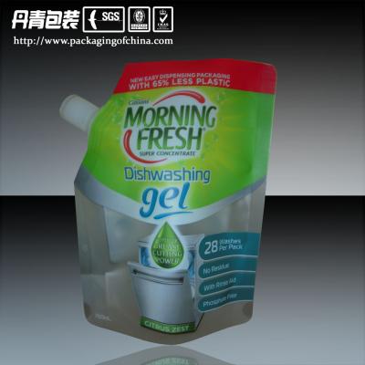 China Reusable Plastic Stand Up With Spout,Detergent  Packaging Spout Pouch for sale