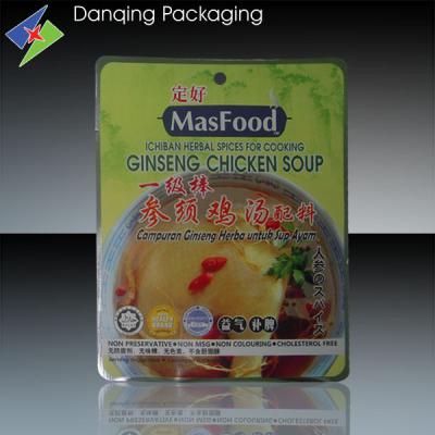 China Three Side Seal Bags For Soup Bases , Flexible Packaging Bag for sale