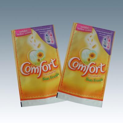 China Durable Softener Detergent Powder Packaging, 3 Side Seal Pouch With Tear Notches for sale