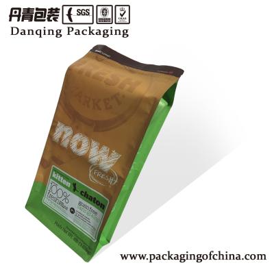 China Food Packaging Quad Seal Pouch , Flat Bottom Pouches With Zipper for sale