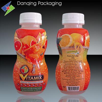 China Juice Packaging PVC Shrink Sleeves , Heat Sealed Bottle Shrink Wrap Sleeve for sale