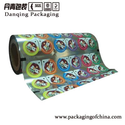 China Printed Cup Sealing Film For Jelly And Juice With High Barrier for sale