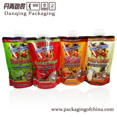 China Moisture Proof juice Stand Up Pouch With Spout / drink pouch bag D0112 for sale