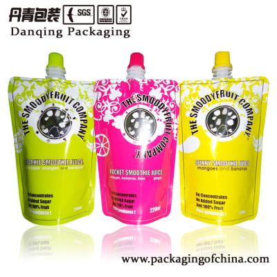 China Resealable stand up Liquid Pouch food packaging D0107 flat bottom plastic bags for sale