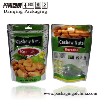 China Food Grade Custom Stand Up Zipper Pouches with Hole , PET + VMPET + PE Material for sale