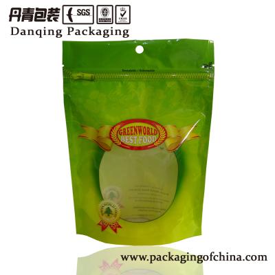 China Food Printed Plastic Pouches , Top Round Hole Plastic Pouch Food Packaging for sale