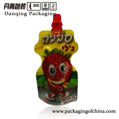 China Food Nozzle Packaging Doypack Stand Up Pouch For Shaped Juice Packaging for sale