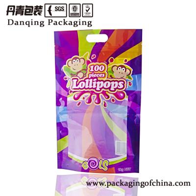 China Candy plastic packaging bag with window , stand up pouch with zipper for food packaging Y0619 for sale