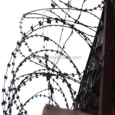 China Protective Good Quality Galvanized Iron Razor Barbed Wire Mesh Manufacturer BTO 22 for sale