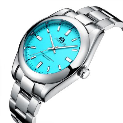 China Mens Day/Date Luxury Automatic Mechanical Mechanical Stainless Steel Rainbow Dial 41mm Green Blue Yellow Red Colorful Fashion Watch New for sale